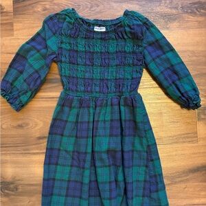 Old Navy Plaid Girls Dress in Green and Blue(6/7)